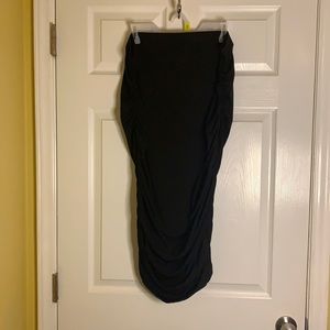 Black Rusched tub skirt